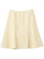 [L]フラワーレース風ジャカードスカート/イエロー(432)