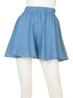 【ANAP】ソフトデニムギャザーキュロット/BL