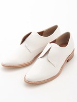 【Classy】コバステッチフラットシューズ/シルバー