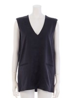 【ROSE BUD】FRONT SUEDE SLV-LESS TUNIC/NAVY