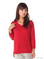 ゆるＶニット/グレー