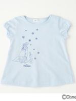 イラストプリントバックシャンTシャツ(アナと雪の女王)/ホワイト(001)