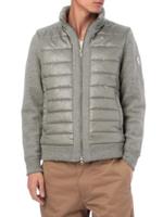 キルティング切り替えダブルフルジップブルゾン/グレー(012)