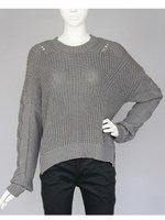 ケーブルニット/グレー