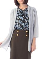 ショールカラーニットカーディガン/ライトグレー(011)