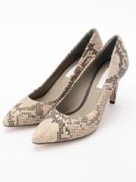 スネークポインテッドトゥパンプス/オフホワイト(403)