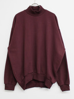 ハイネックプルオーバースウェット/ボルドー