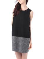 ポンチ切り替えワンピース/ダークブラウン(043)