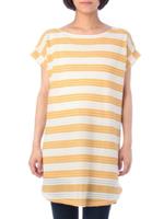 ラッセル編みボーダーニットワンピース/イエロー(332)