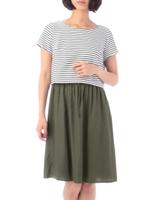 リップルボーダーワンピース/ネイビー(393)