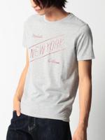 手描き風ロゴプリントTシャツ/ネイビー(193)