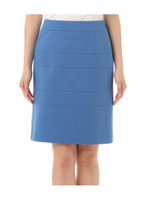 切り替えAラインスカート/ブルー系(091)