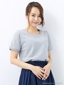 【23日23時59分まで!!】装飾袖シアー/TOPS/グレー