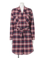 NEL PLAID GOWN/NAVY