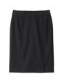 [L]ウール混タイトスカート/ブラック(019)