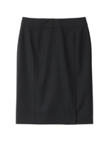 [L]ウール混タイトスカート/ブラック(019)