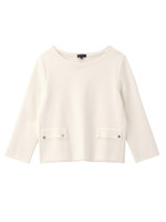 [L]ミラノリブプルオーバー/ホワイト(001)