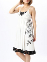 【カタログ掲載】裾レースキャミワンピ/オフホワイト