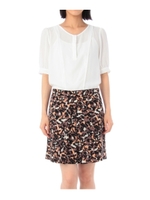 カモフラ柄切り替えワンピース/オレンジ系(166)