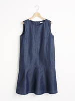コットンテンセルデニムワンピ/ネイビー