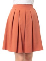 タック入りフレアスカート/カーキ