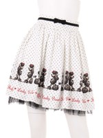 ドットプードルウエストプチリボンＳＫ/ピンク