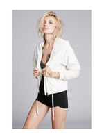 バックシャンジップアップパーカ/ブラック(019)