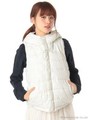 ボア中綿リバーシブルベスト/Off White