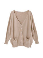 カシミヤタッチ ドルマンカーデ/モカ