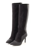 カバードニーヒールブーツ / COVERED KNEE BOOT HEELS/Black