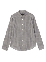 ギンガムチェックショートカラーシャツ/ネイビー(293)