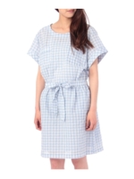 ギンガムチェックワンピース/サックス(290)