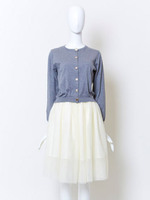 コットンカシミヤイロイロ釦CD/グレー