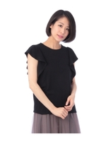 ◆スリーブラッフルカットソー/ブラック(019)