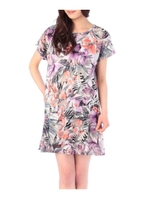 ボタニカルフレアワンピース/グレー(112)