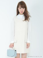 レイヤードＩラインワンピース/ベージュ