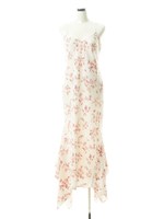 花柄サテンキャミワンピース/ホワイト