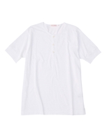 製品染めヘンリーネックTシャツ/ネイビー系(094)