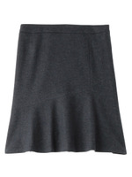 切り替えフレアウールスカート/チャコールグレー(014)