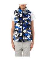 迷彩柄フリースべスト/ブルー(192)