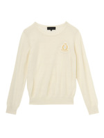 紋章ワッペンハイゲージニット/ホワイト(003)