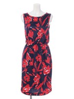 2トーンフラワーカットOP/NVY