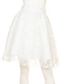 【Agneau7】フラワーオーガンジースカート/ホワイト