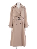 【CASUAL】ロングフラップトレンチコート/ネイビー