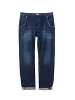 アンクル丈ウォッシュデニムパンツ/ブルー(092)