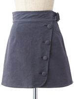 ラップフェイクミニスカート/グレー