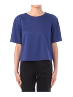 微光沢シンプルカットソー/ブルー系(095)