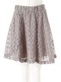 ガーリーフレアミニスカート/グレー
