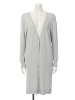 シンプルＶネックカーディガン/ライトグレー