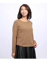 ストレッチラウンドニット/ベージュ系(054)